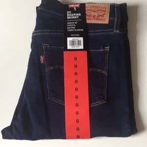 LEVIS 311 SHAPING SKINNY DARK BLUE JEANS  MID RISE